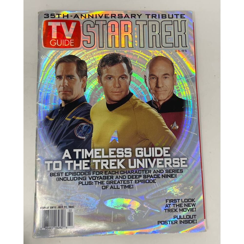 2002 TV Guide MAGAZINE Star Trek 35th Anniversary-Pull-Out Poster-Hologram Cover
